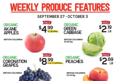 Pomme Natural Market Flyer September 27 to October 3