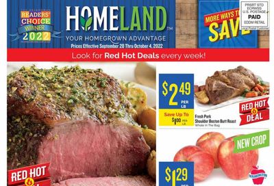 Homeland (OK, TX) Weekly Ad Flyer Specials September 28 to October 4, 2022