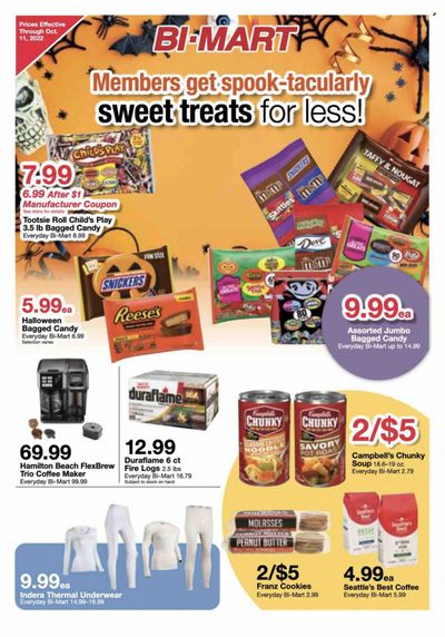 Bi-Mart (ID, OR, WA) Weekly Ad Flyer Specials September 27 to October 11, 2022