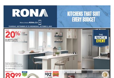 Rona (ON) Flyer September 29 to October 5