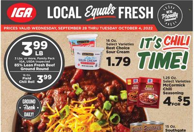 IGA (AL) Weekly Ad Flyer Specials September 28 to October 4, 2022