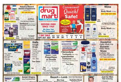 Discount Drug Mart (OH) Weekly Ad Flyer Specials September 28 to October 4, 2022