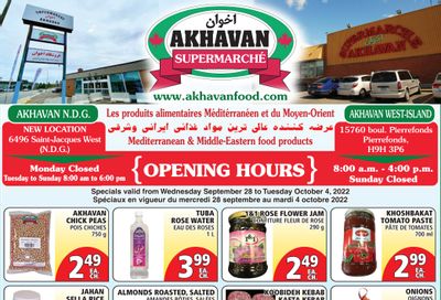 Akhavan Supermarche Flyer September 28 to October 4