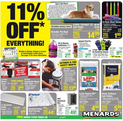 Menards Weekly Ad Flyer Specials September 29 to October 9, 2022