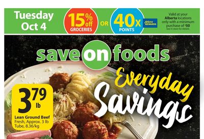 Save on Foods (AB) Flyer September 29 to October 5