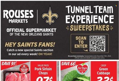 Rouses Markets (AL, LA, MS) Weekly Ad Flyer Specials September 28 to October 5, 2022