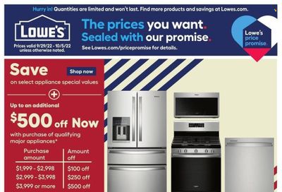 Lowe's Weekly Ad Flyer Specials September 29 to October 5, 2022