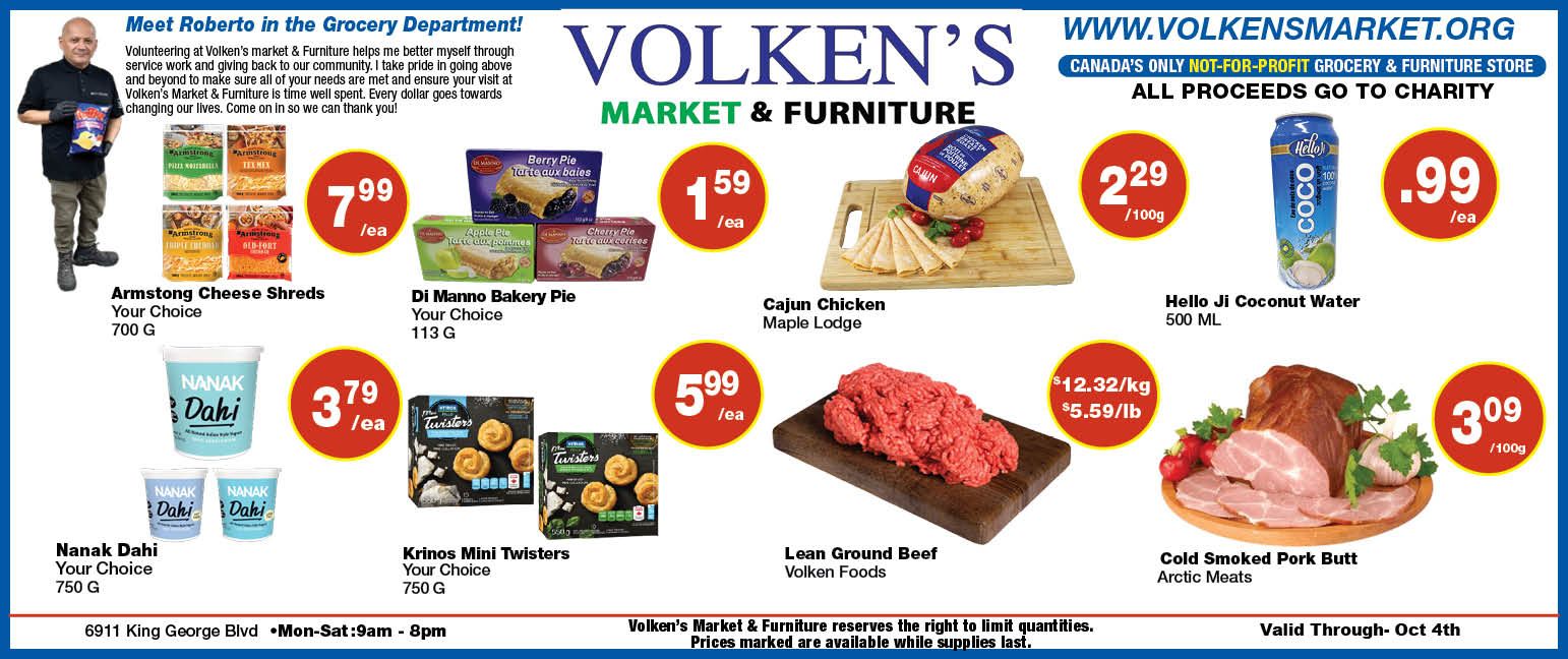 Volken's Market & Furniture Flyer September 28 to October 4
