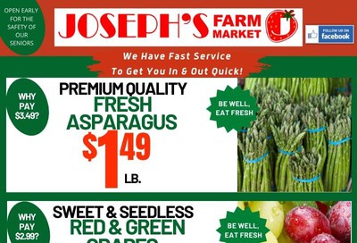 Joseph's Farm Market Flyer April 15 to 20
