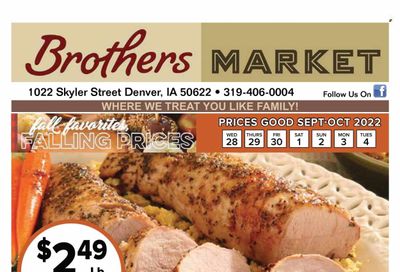 Brothers Market (IA, KS, MO) Weekly Ad Flyer Specials September 28 to October 4, 2022