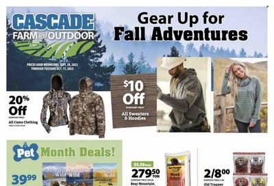 Cascade Farm And Outdoor (OR, WA) Weekly Ad Flyer Specials September 28 to October 11, 2022