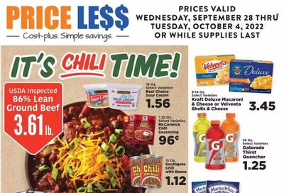 Price Less Foods Weekly Ad Flyer Specials September 28 to October 4, 2022