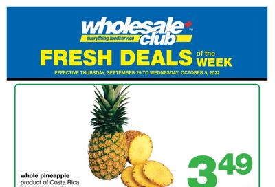 Wholesale Club (West) Fresh Deals of the Week Flyer September 29 to October 5