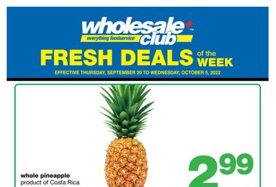 Wholesale Club (Atlantic) Fresh Deals of the Week Flyer September 29 to October 5