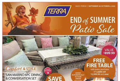 Terra Greenhouses Flyer September 30 to October 6