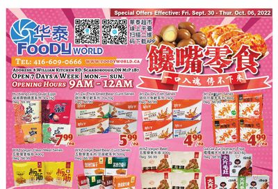 Foody World Flyer September 30 to October 6