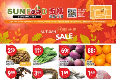 Sunfood Supermarket Flyer September 30 to October 6