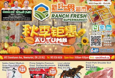 Ranch Fresh Supermarket Flyer September 30 to October 6