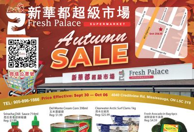 Fresh Palace Supermarket Flyer September 30 to October 6