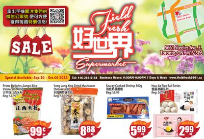 Field Fresh Supermarket Flyer September 30 to October 6