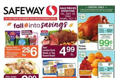Safeway (MD, VA) Weekly Ad Flyer Specials September 30 to October 6, 2022