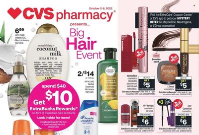 CVS Pharmacy Weekly Ad Flyer Specials October 2 to October 8, 2022
