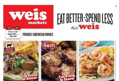 Weis (MD, NY, PA) Weekly Ad Flyer Specials September 29 to October 5, 2022
