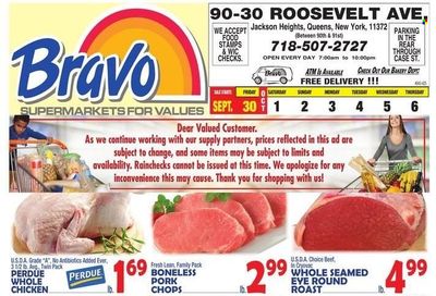 Bravo Supermarkets (CT, FL, MA, NJ, NY, PA) Weekly Ad Flyer Specials September 30 to October 6, 2022