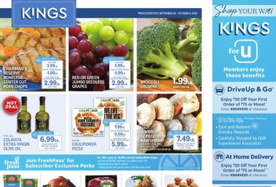 Kings Food Markets (CT, NJ, NY) Weekly Ad Flyer Specials September 30 to October 6, 2022