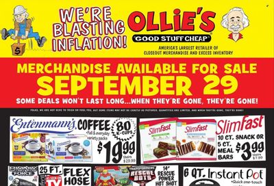 Ollie's Bargain Outlet Weekly Ad Flyer Specials September 29 to October 5, 2022