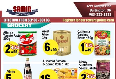 Samir Supermarket Flyer September 30 to October 3