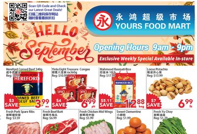 Yours Food Mart Flyer September 30 to October 6