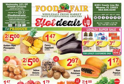 Food Fair Fresh Market (FL) Weekly Ad Flyer Specials September 29 to October 5, 2022