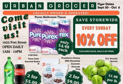 Urban Grocer Flyer September 30 to October 6