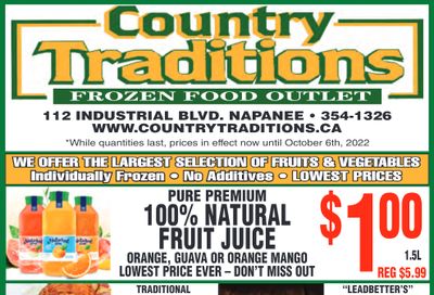 Country Traditions Flyer September 29 to October 6