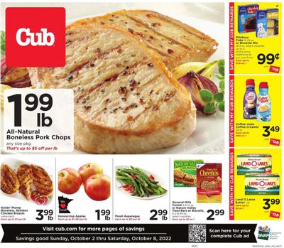 Cub Foods (MN) Weekly Ad Flyer Specials October 2 to October 8, 2022