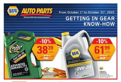 NAPA Auto Parts Flyer October 1 to 31