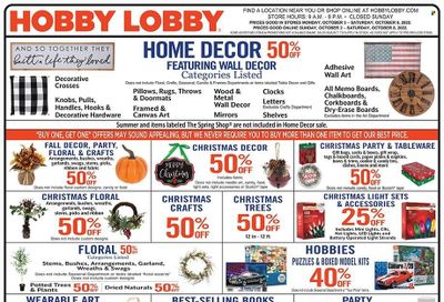 Hobby Lobby Weekly Ad Flyer Specials October 2 to October 8, 2022