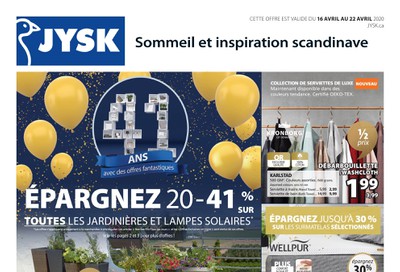 JYSK (QC) Flyer April 16 to 22