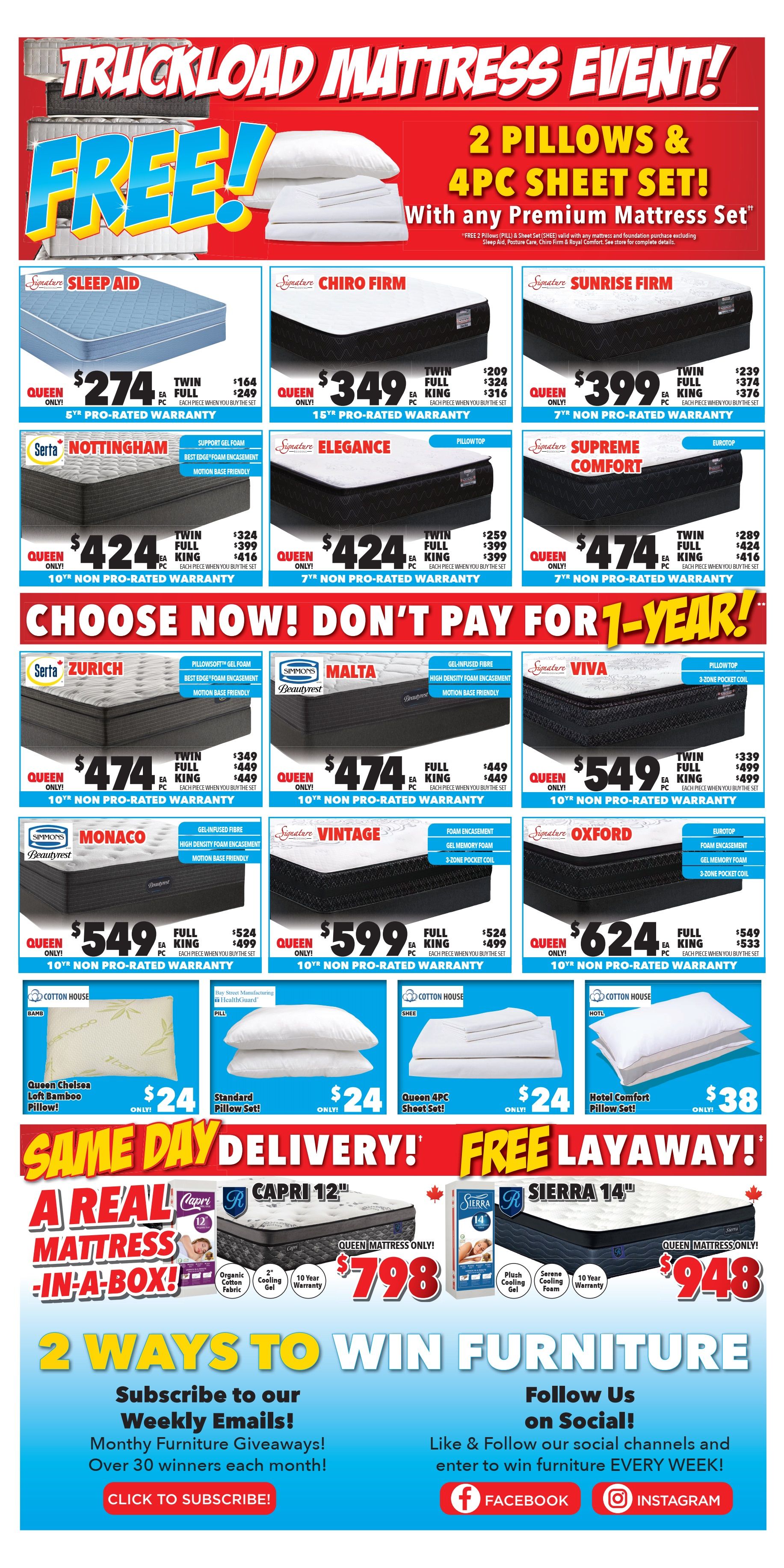 Surplus Furniture & Mattress Warehouse (Lethbridge) Flyer October 3 to 23