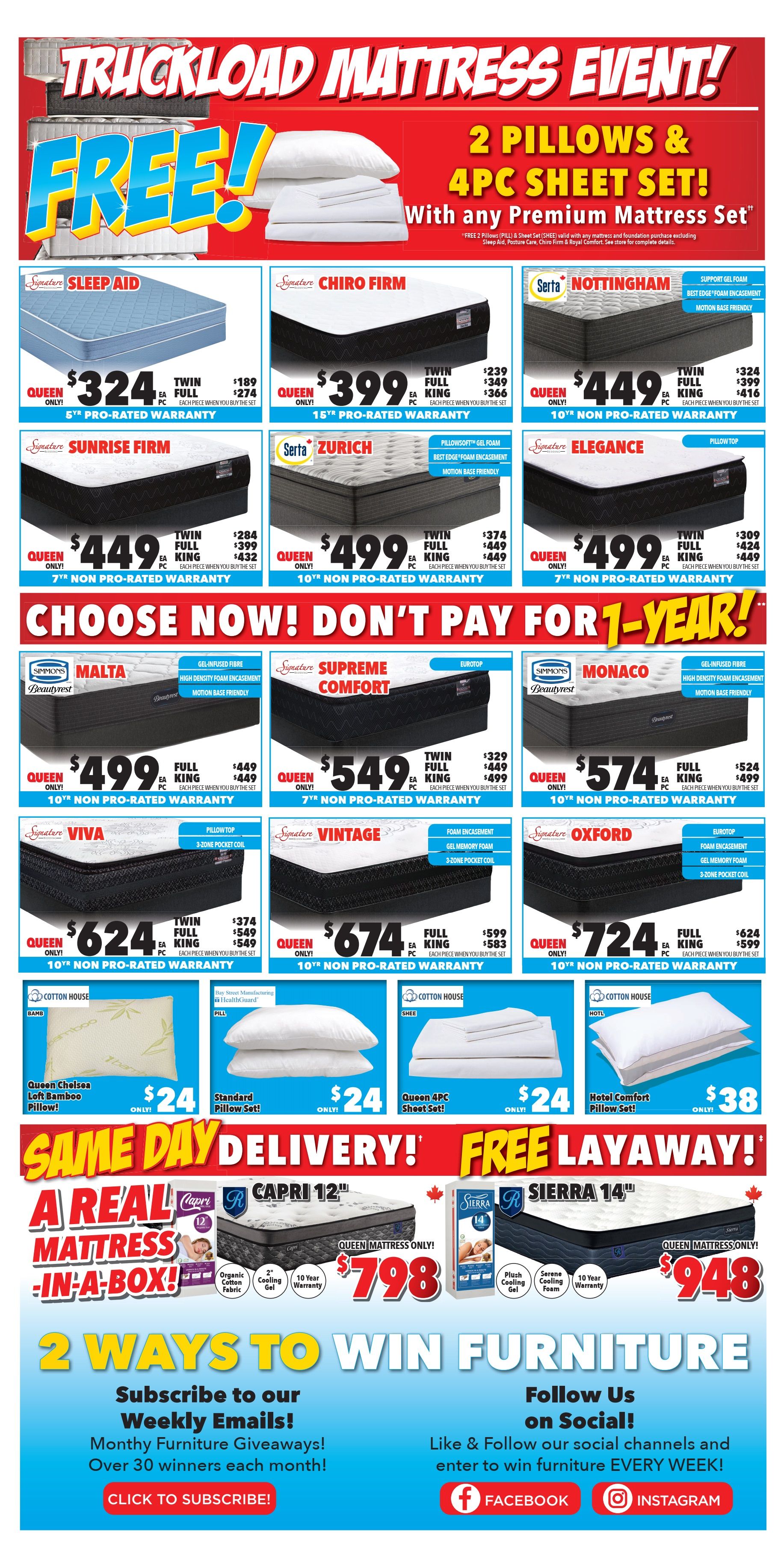 Surplus Furniture & Mattress Warehouse (Corner Brook) Flyer October 3 to 23