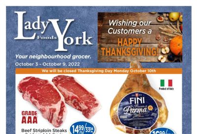Lady York Foods Flyer October 3 to 9