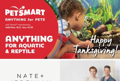 PetSmart Anything for Aquatic and Reptile Flyer October 3 to 30