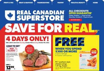 Real Canadian Superstore (West) Flyer October 6 to 12