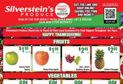 Silverstein's Produce Flyer October 4 to 8
