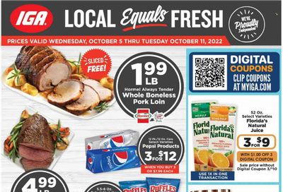 IGA (IL) Weekly Ad Flyer Specials October 5 to October 11, 2022