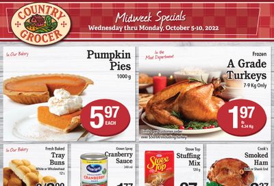 Country Grocer Midweek Specials Flyer October 5 to 10