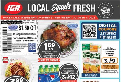 IGA (AL) Weekly Ad Flyer Specials October 5 to October 11, 2022