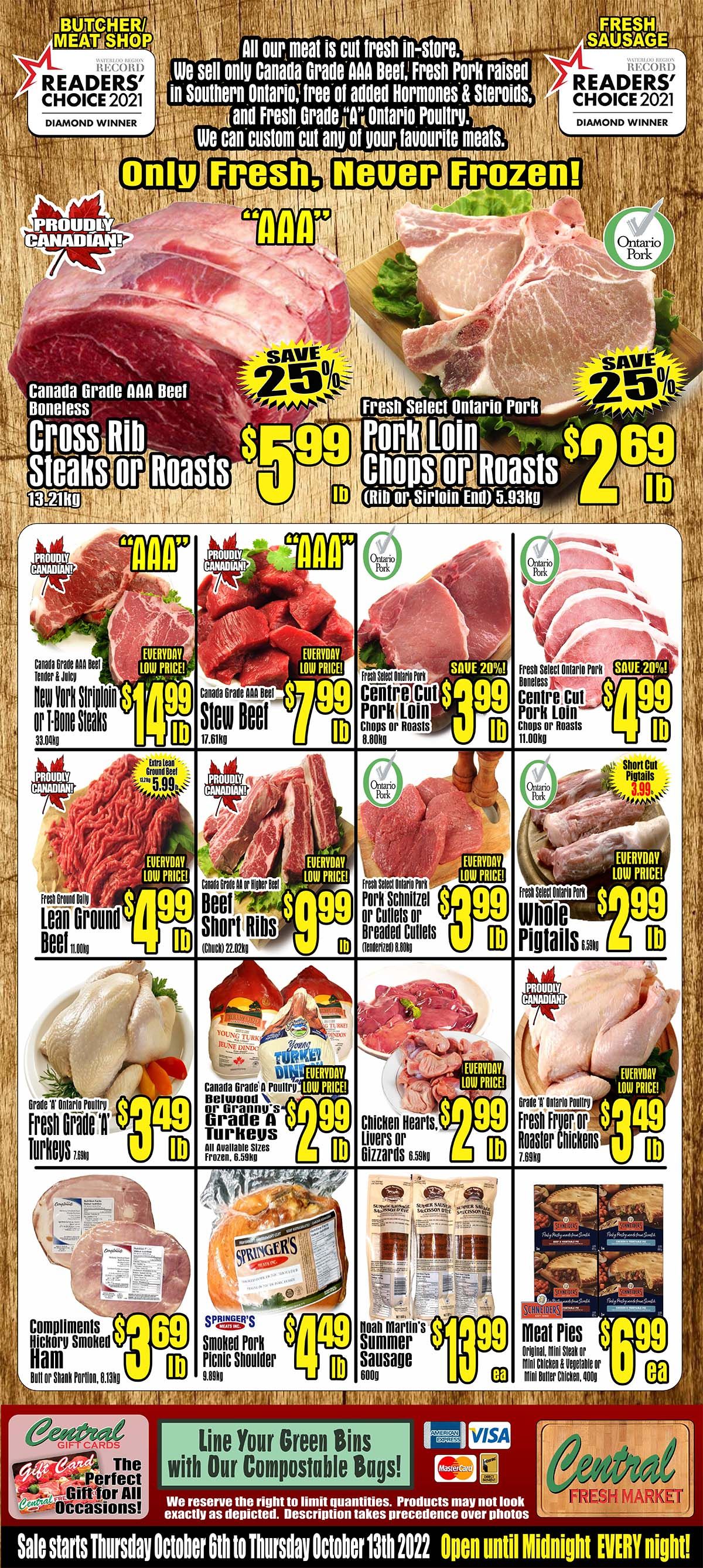 Central Fresh Market Flyer October 6 to 13