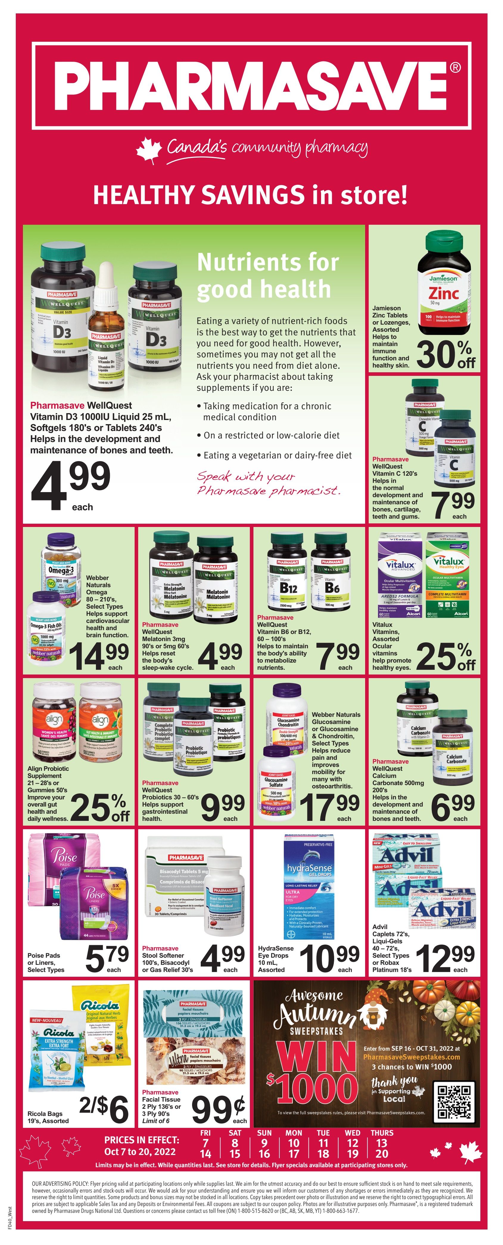 Pharmasave (West) Flyer October 7 to 20